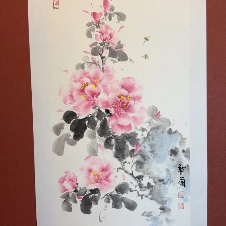 国画听兰老师花鸟