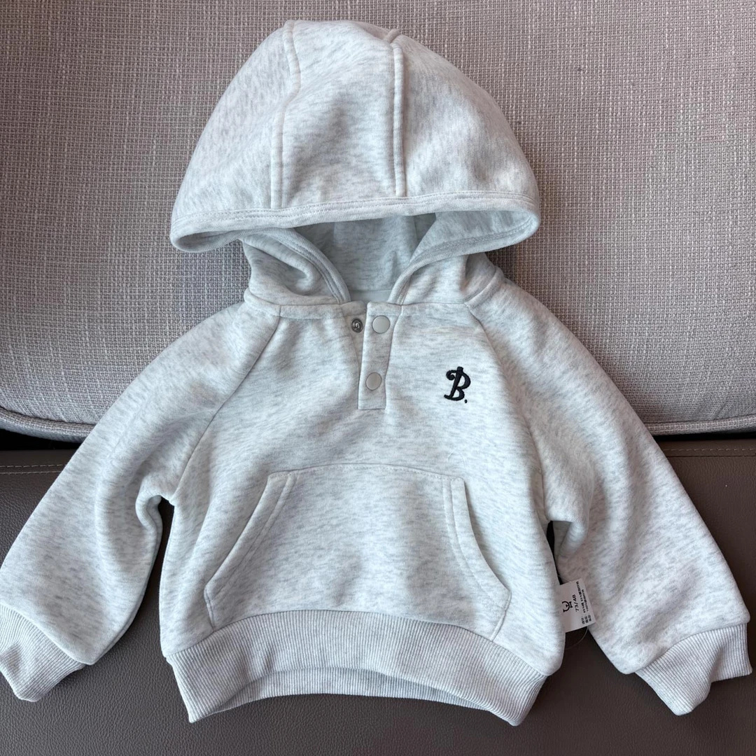 【奥粒绒连帽外套 小乐妈咪】婴儿衣服男童卫衣秋冬小童软壳上衣H1