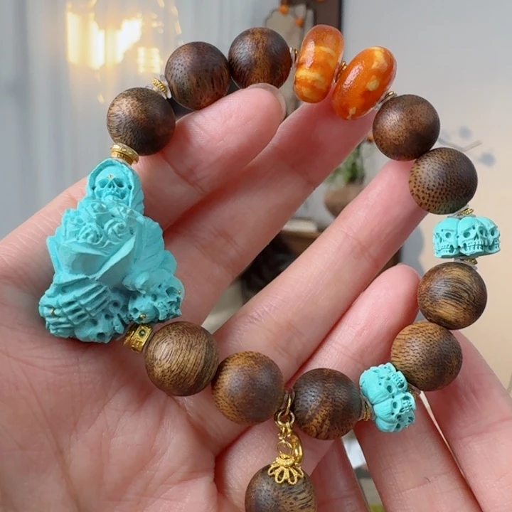 绿松石18K金镶嵌珠宝奇石