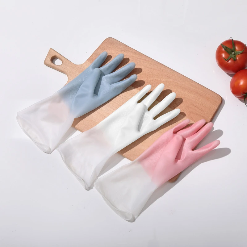 家务手套厨房清洁刷碗洗衣服橡胶耐用防水pvc手套