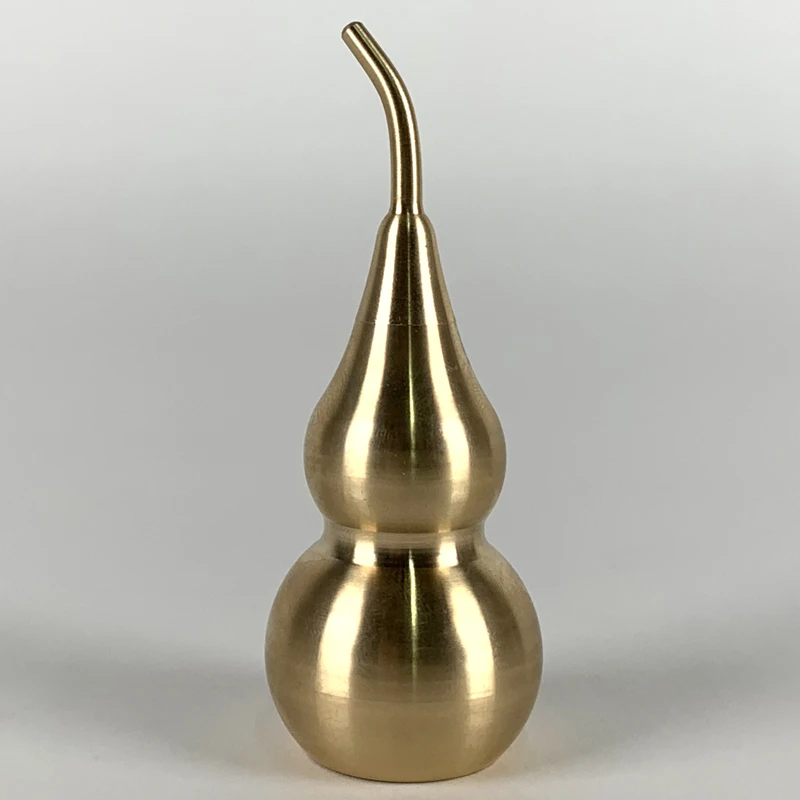 老北平铜葫芦中式便携铜器把件镀金时尚简约浮雕室内黑色陶瓷金色