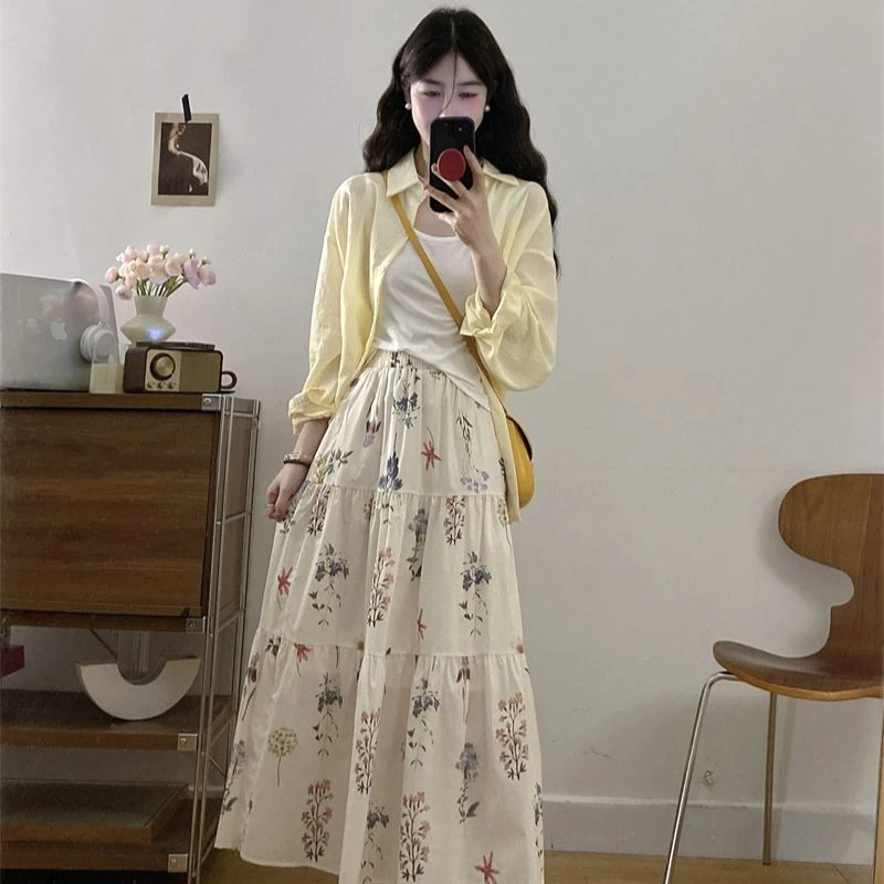 包包专属大码夏季新款温柔风百搭休闲防晒衬衫8642