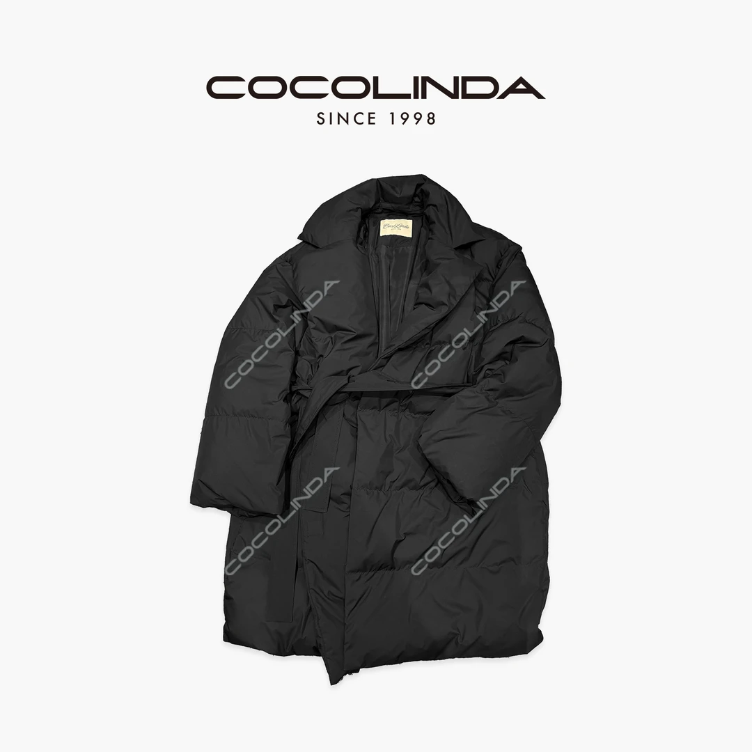 COCOLINDA（长款）Row风 90白鹅绒泡芙系带超轻防风袖羽绒服Y5369