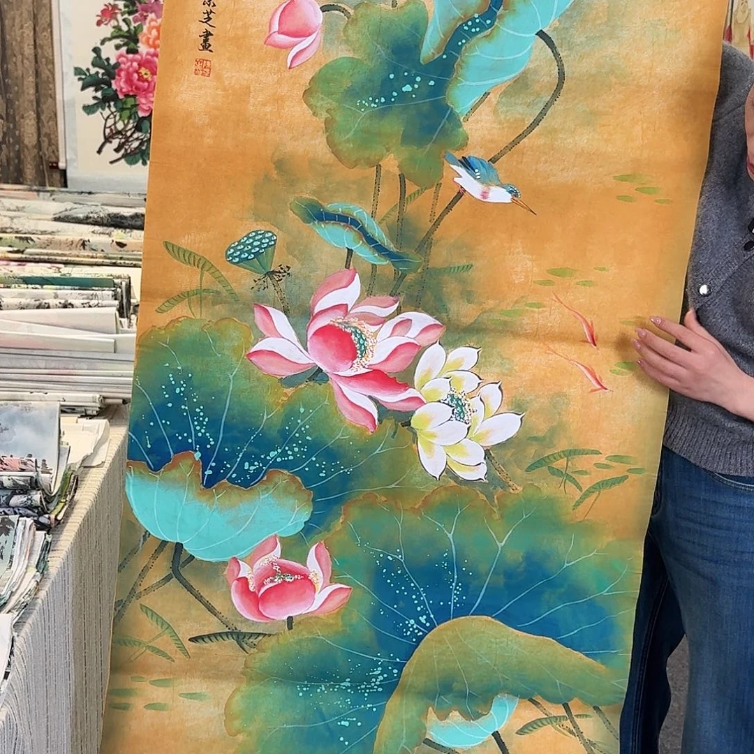 纯手绘国画作品好看四尺