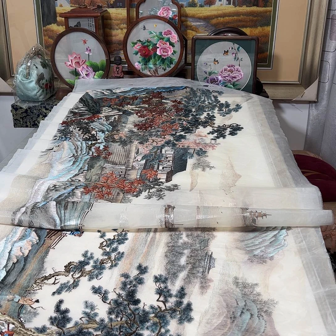 刺绣纯手工刺绣画
