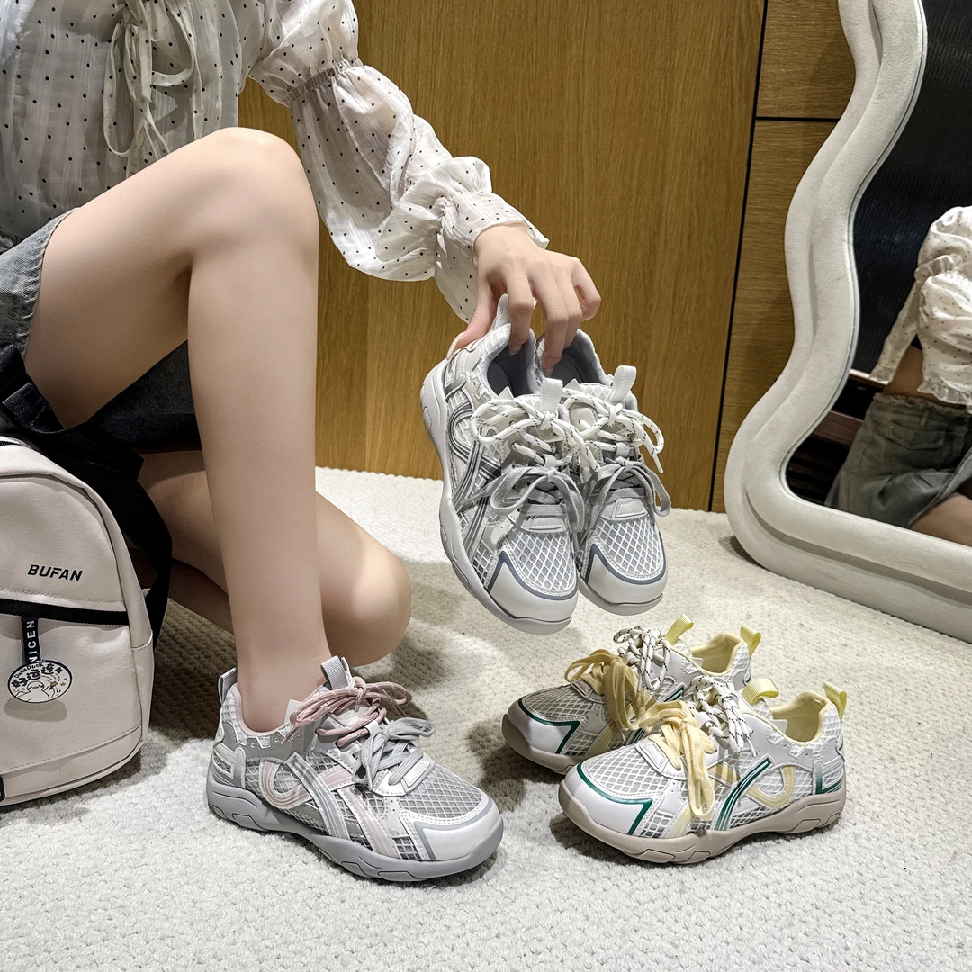 夏季新款时尚休闲女鞋潮流百搭舒适透气阿甘鞋冷粘2036-1//JMA