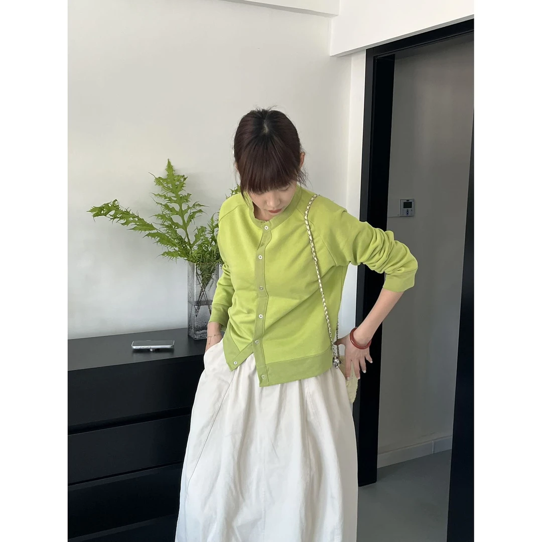 X'JIE「贝果订单」韩代春季学院风纯棉毛圈外套女 049号 251330