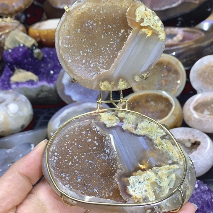 未镶嵌珠宝半成品紫晶半壁江山盆