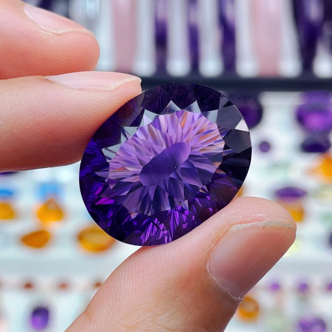 紫晶珠宝半成品未镶嵌天然保真