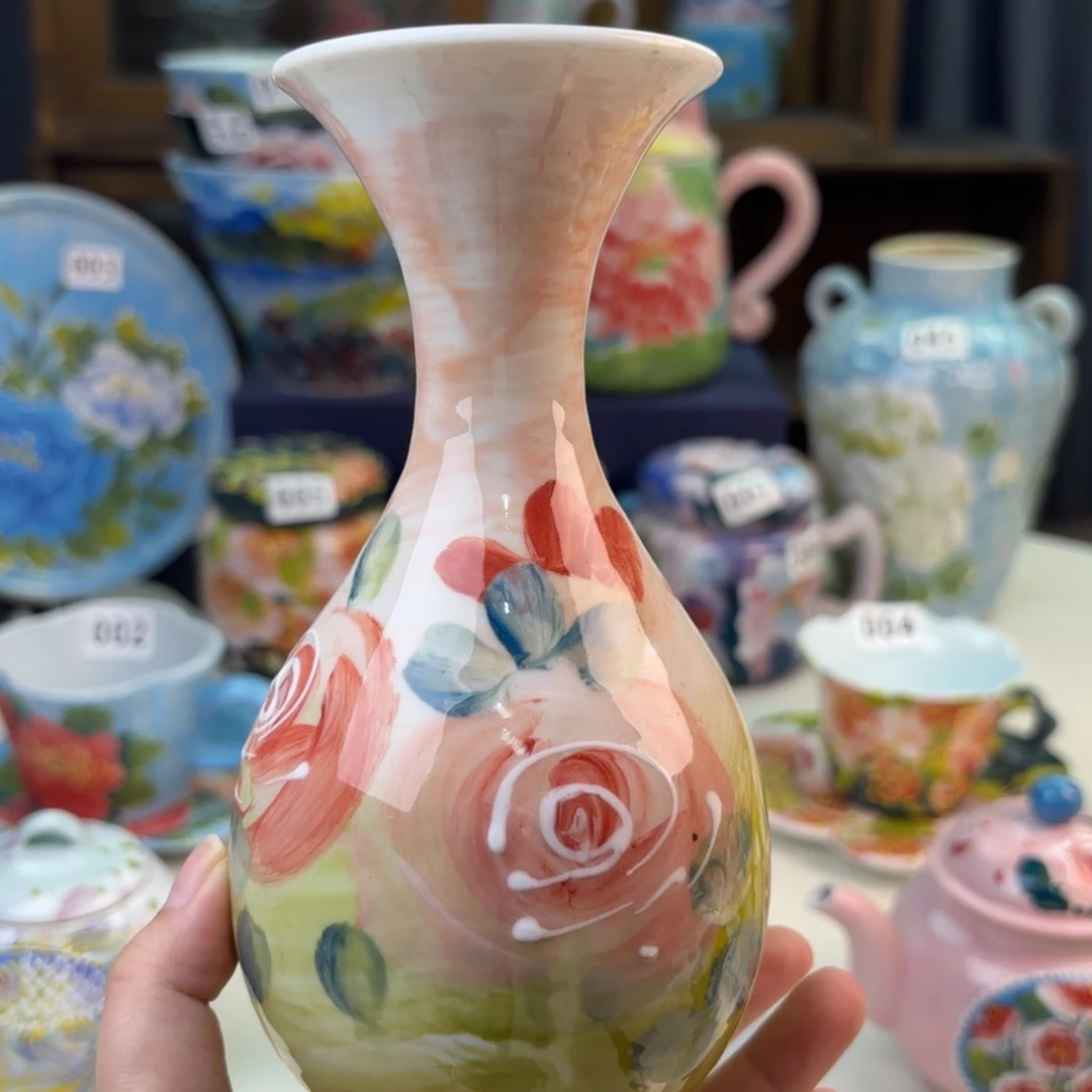 景德镇手绘高温釉下彩陶瓷茶具