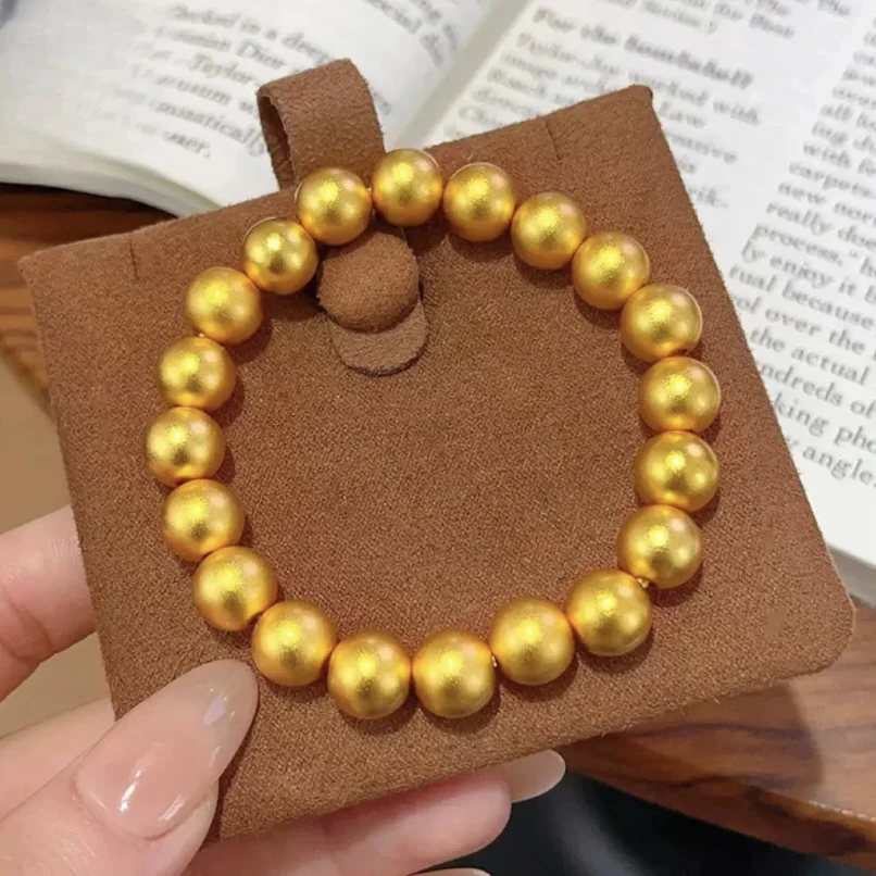 铜合金手链 【精工版8N古法圆珠手串】时尚百搭素款复古手饰串珠