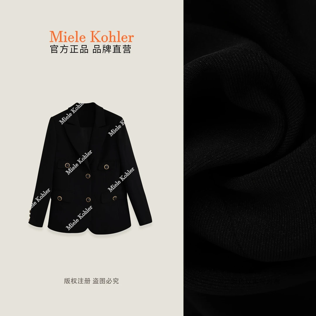 【岁月鎏金】秋冬新款设计感短款西装外套MKAQ89266【澳门小源同款】