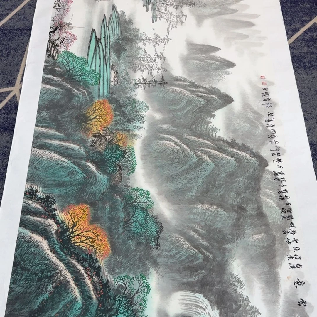 国画国画作品山水花鸟