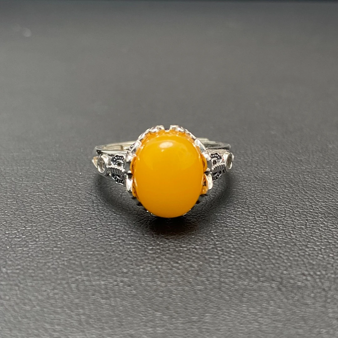 925银戒指 民族风镶嵌戒指 JZ00622