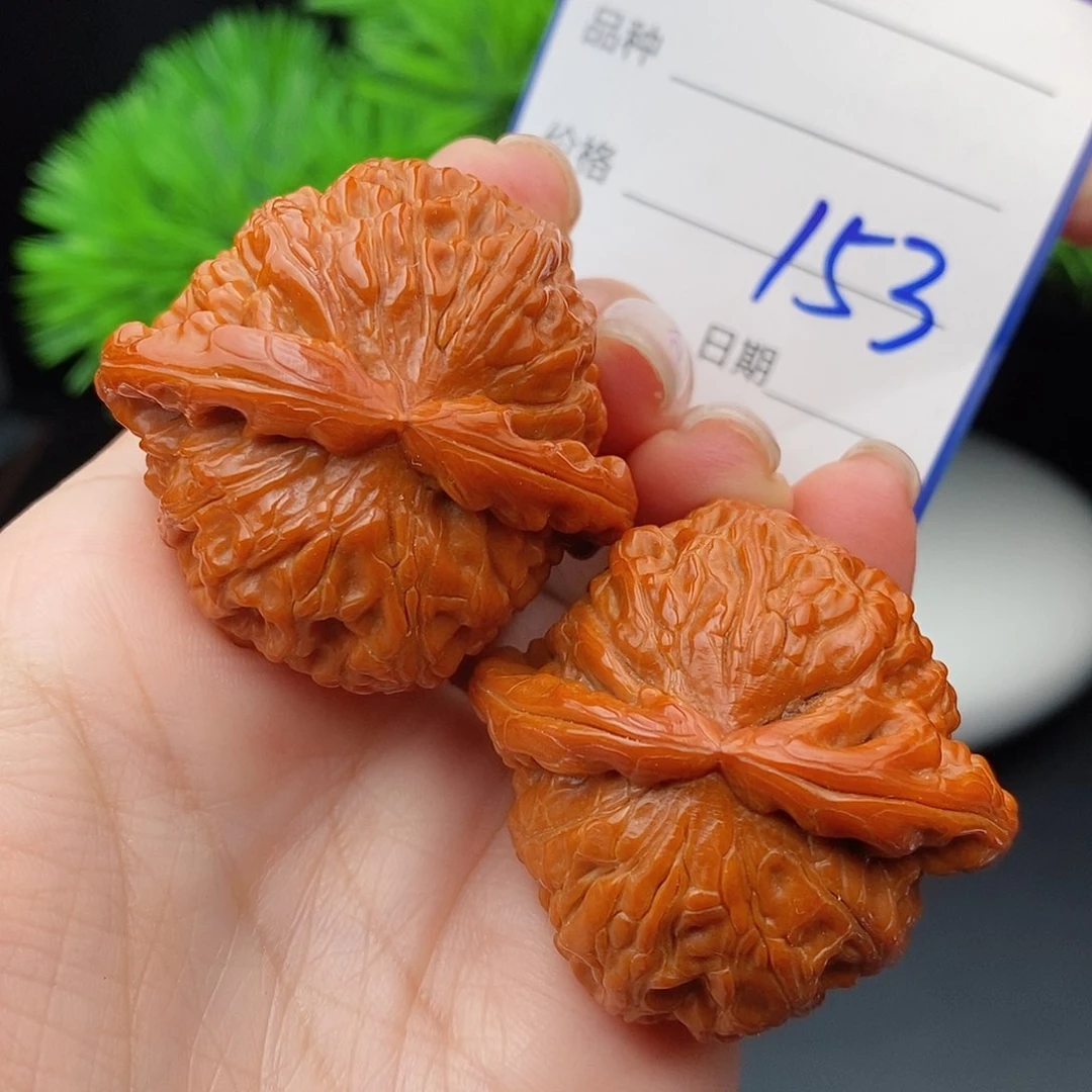 文玩核桃把件41闷白153