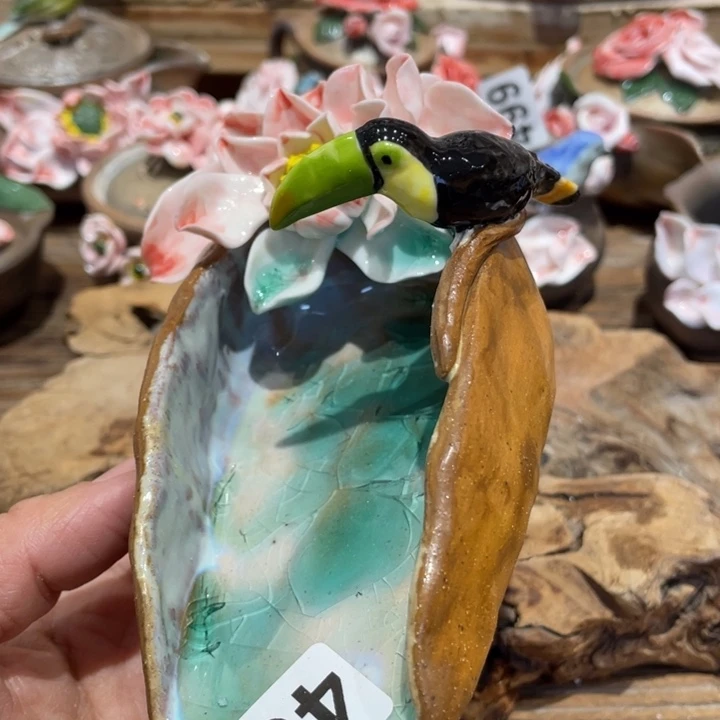 手工制作陶瓷茶具茶杯青蛙