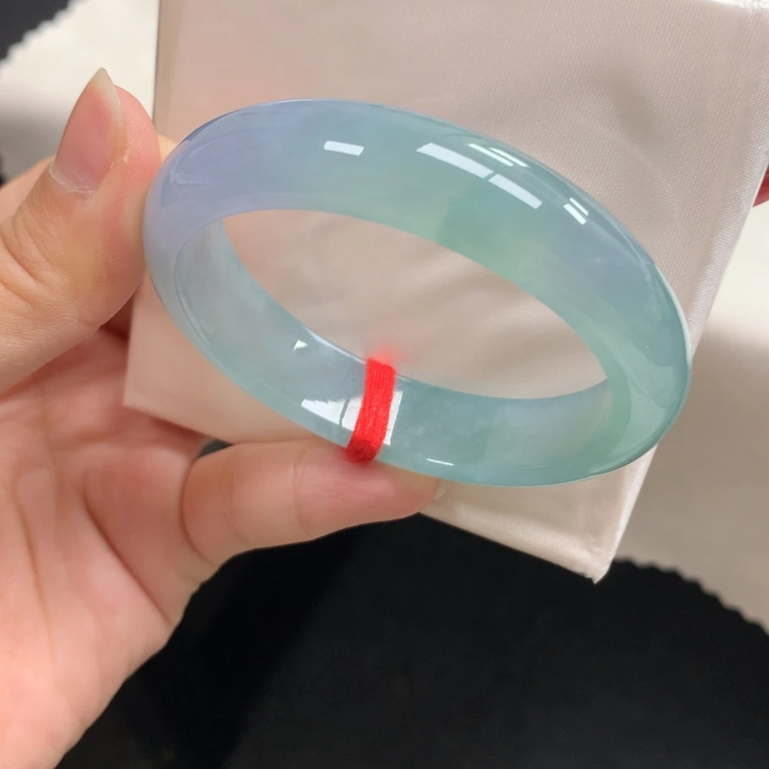 翡翠未镶嵌手镯18号52.5贵妃幻彩莫奈（0包容强推完美必入）