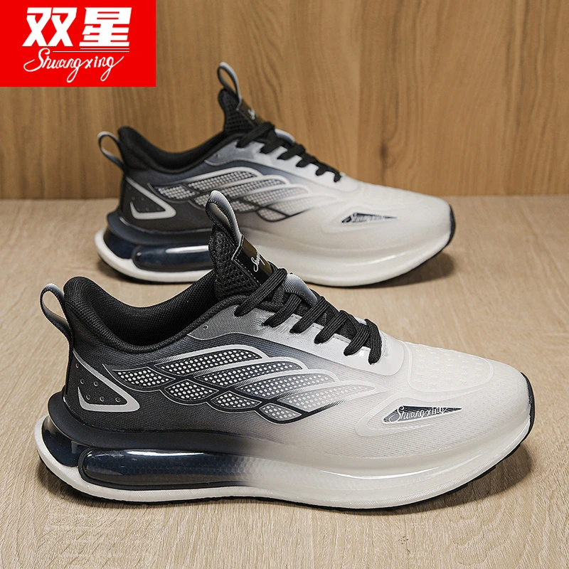 双星男士运动鞋2025春秋季新款男鞋网面透气青少年户外男款跑步鞋