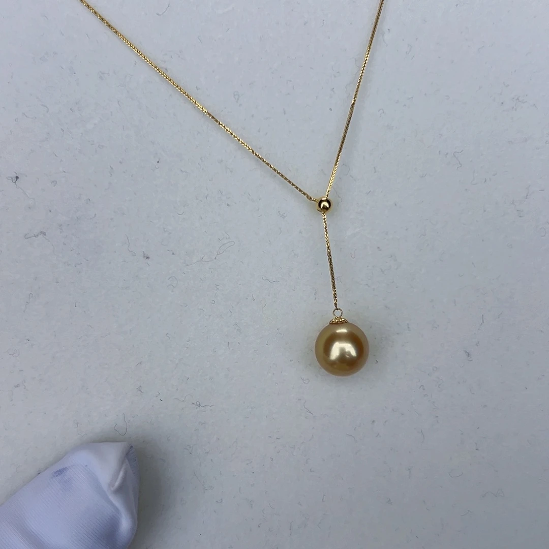 海水珍珠海水akoya设计款吊坠D0518K金镶嵌