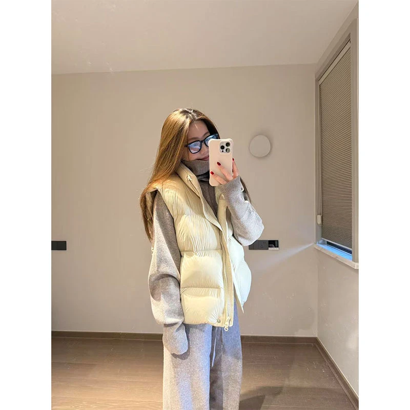 秋季小众设计感简约风修身显瘦内搭时尚马甲上衣休闲直筒长裤套装