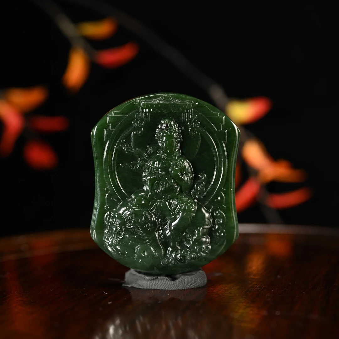 Lot8818 HP6804042和田玉碧玉挂件/杭拍