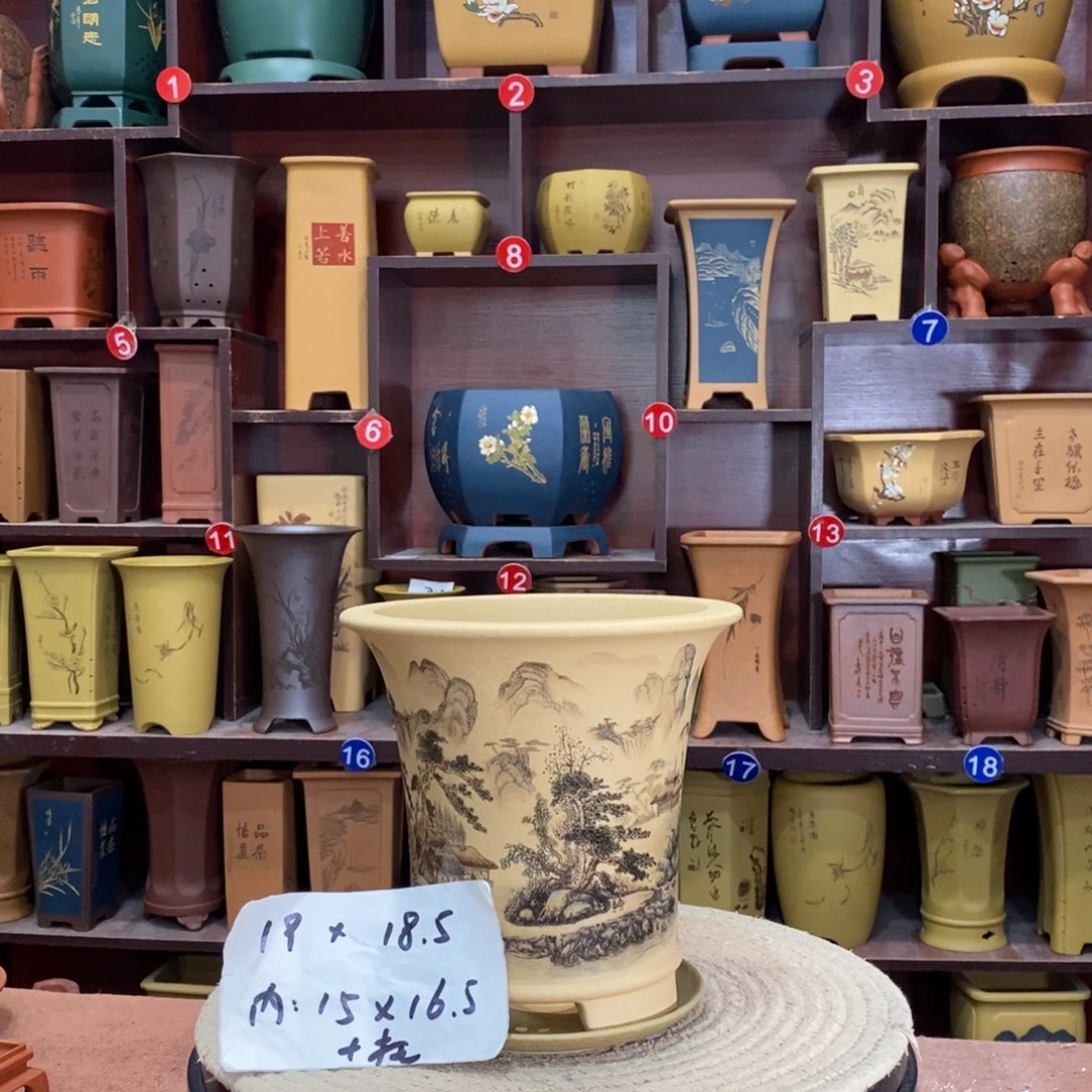 紫砂艺术紫砂花盆