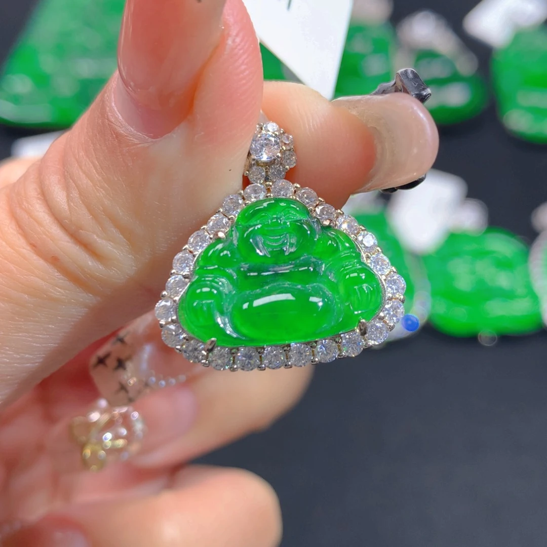 翡翠颈饰银S925镶嵌111111111111