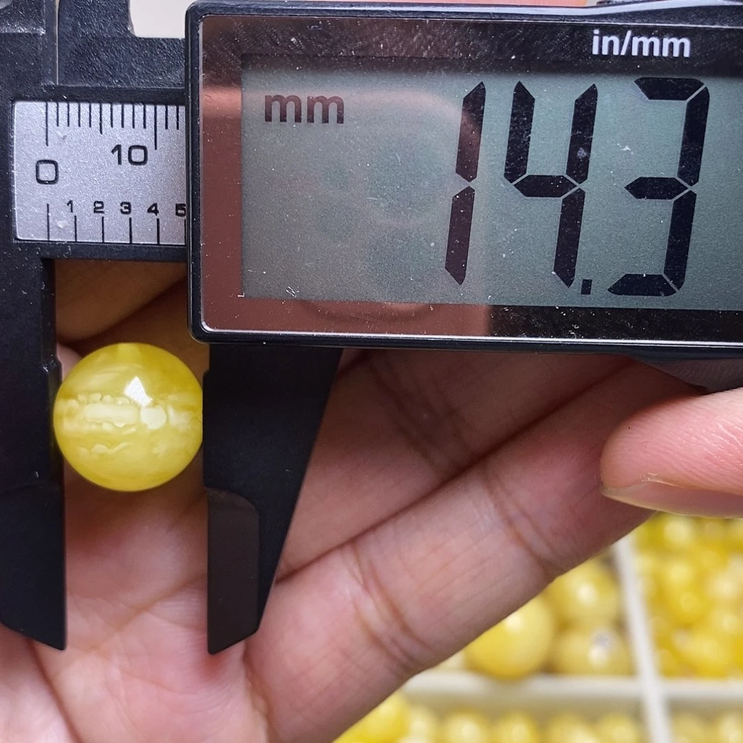 裸石琥珀未镶嵌1**9蜜蜡圆珠