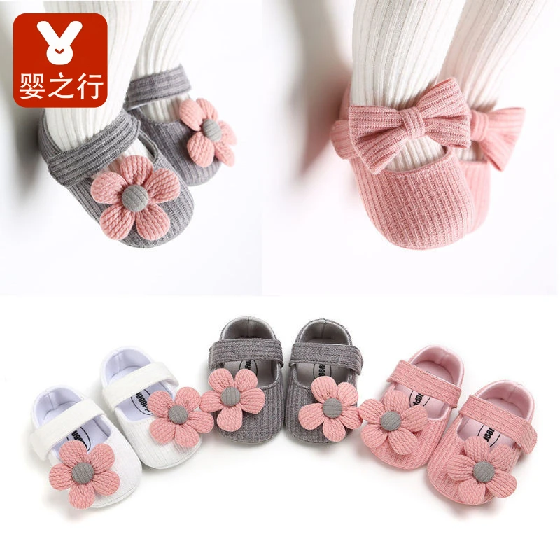 婴儿鞋 学步鞋婴儿软底 花朵步前鞋可爱风女宝宝布鞋 学步鞋