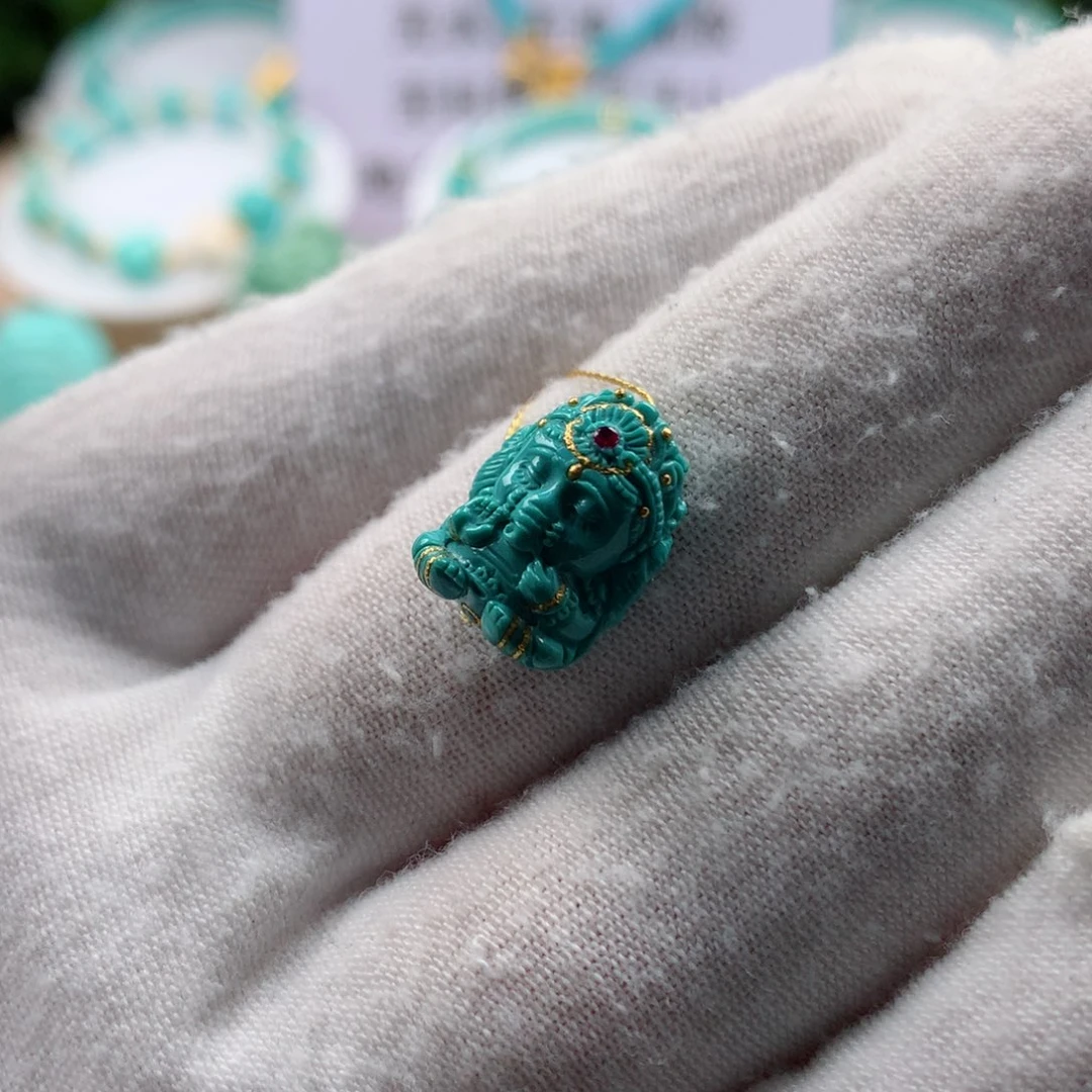 绿松石象神未镶嵌