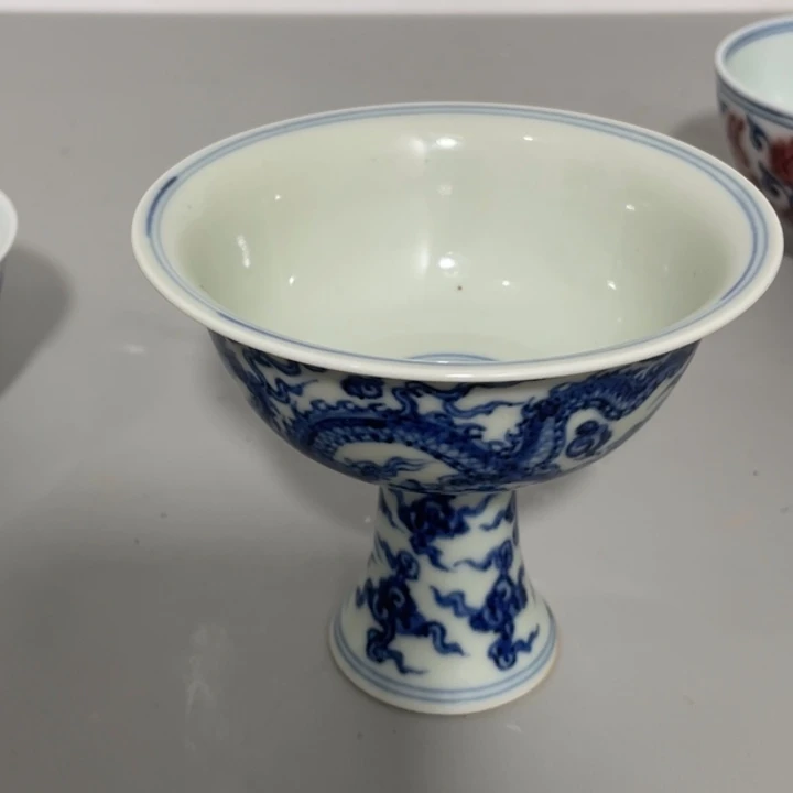 摆件青花杯子瓷器摆件