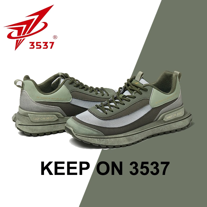 3537男鞋透气跑步鞋男2025新款休闲老爹鞋网面轻便运动鞋子男耐磨
