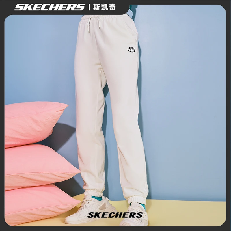 斯凯奇针织休闲长裤冬季女修身束脚裤轻质透气柔软运动裤L224W051