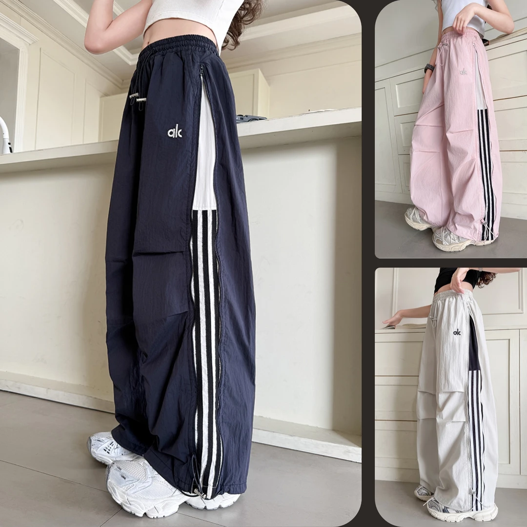 女童拉链侧织带休闲工装裤中大童儿童6-12岁夏季薄款防蚊潮款长裤