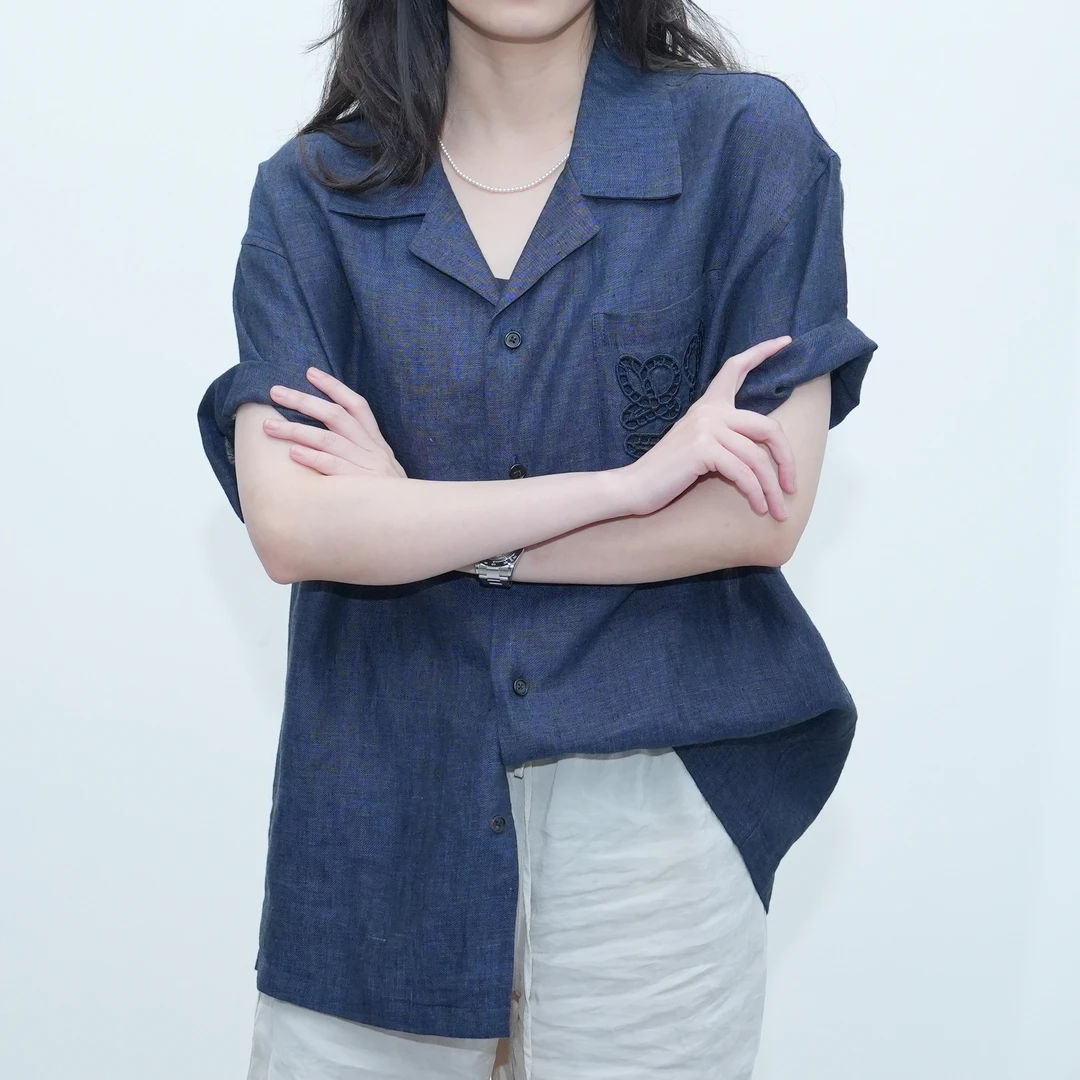 【绘尚D7黛仪3071】夏季亚麻POLO衫修身版型短袖男装S253071