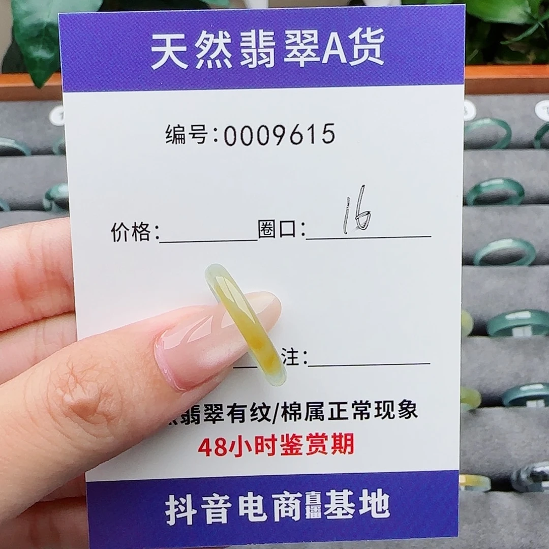 Y***s翡翠未镶嵌戒指天然