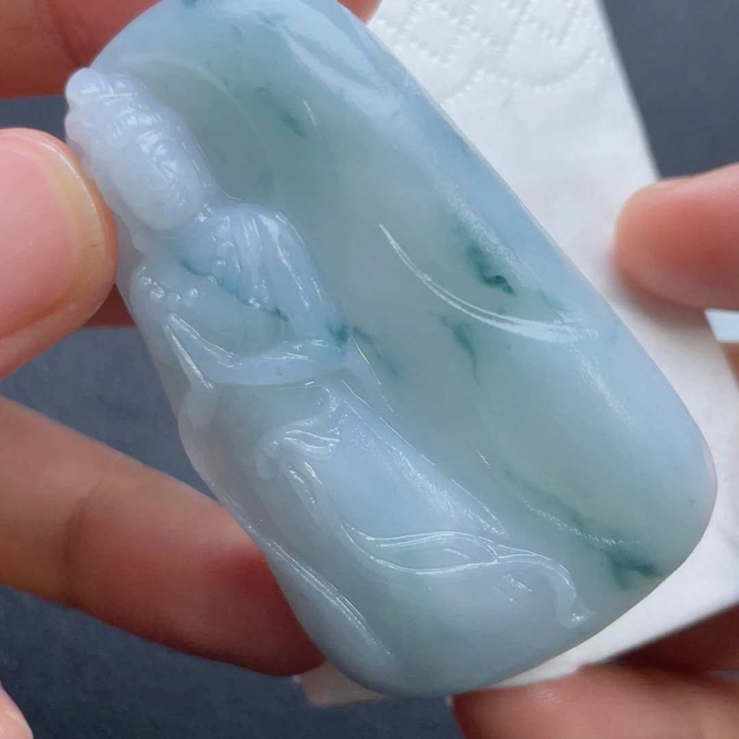 定制翡翠未镶嵌翡翠吊坠