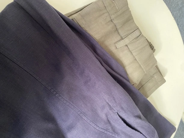 天丝亚麻裤女夏季显瘦弯刀裤