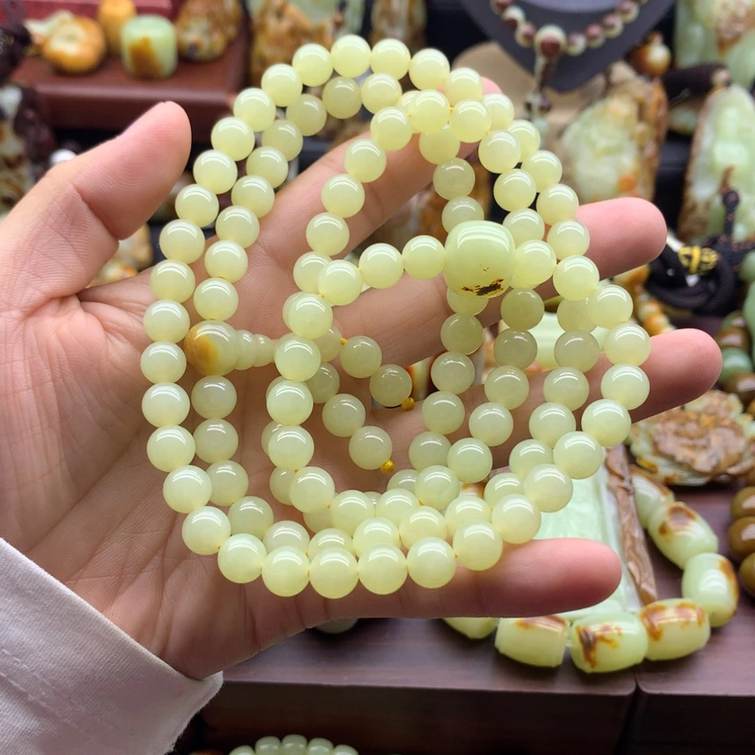 未镶嵌手链岫岩河磨玉（透闪石质玉）棠*