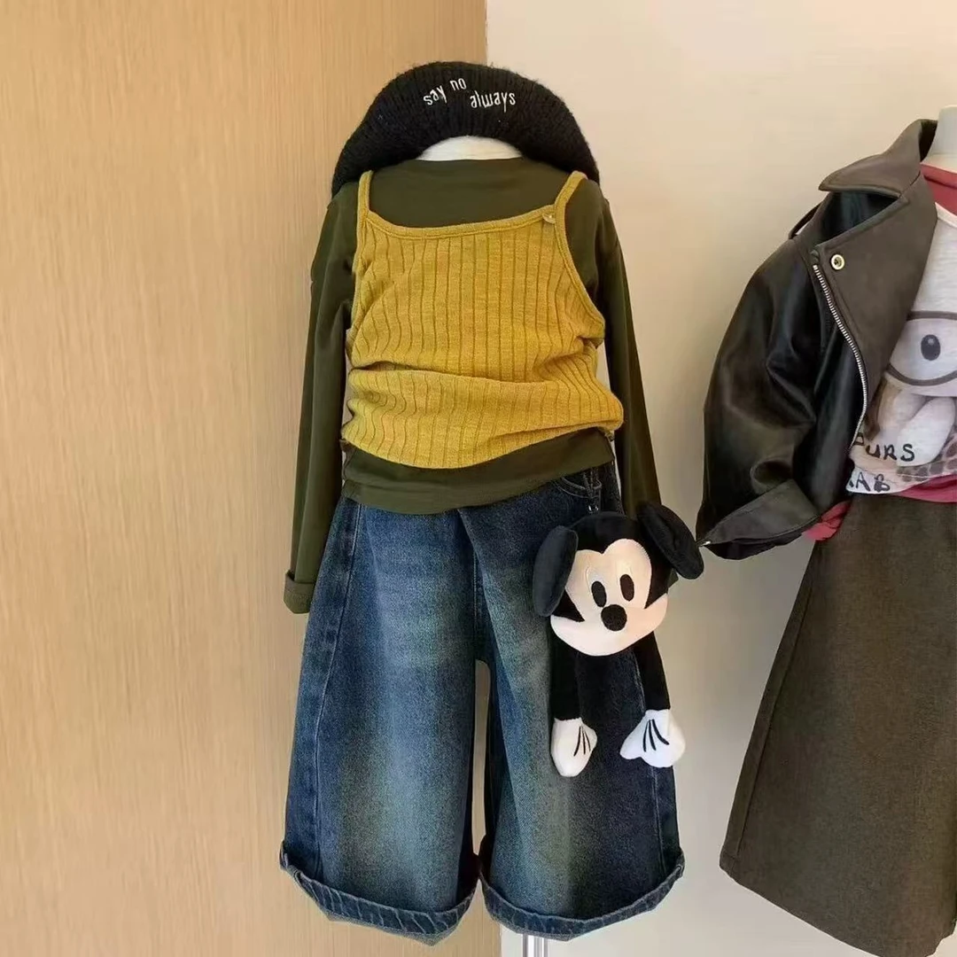 童装女童牛仔裤2025新款秋季洋气宝宝时髦百搭阔腿裤儿童宽松裤子