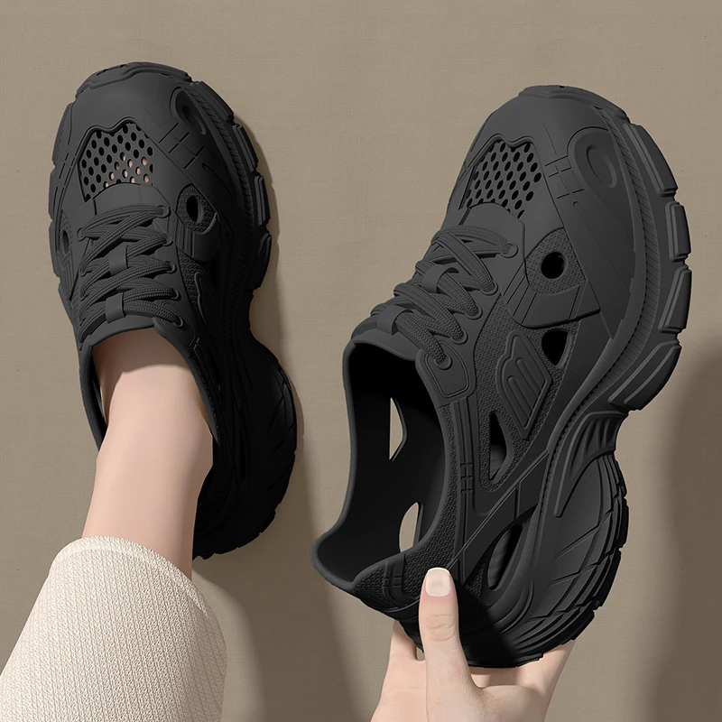 洞洞鞋男款夏季外穿2025新款防滑防臭厚底eva沙滩运动凉拖鞋女士