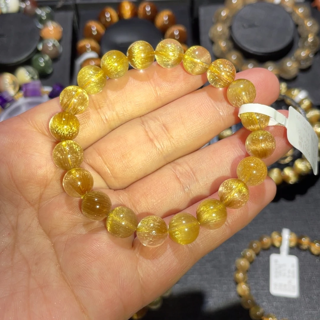 手链未镶嵌水晶发晶9mm左右