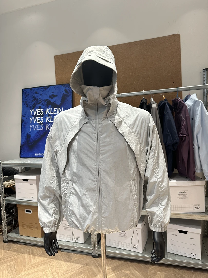 美式活页裁剪原纱轻薄透气防紫外线防晒服连帽户外骑车防晒衣