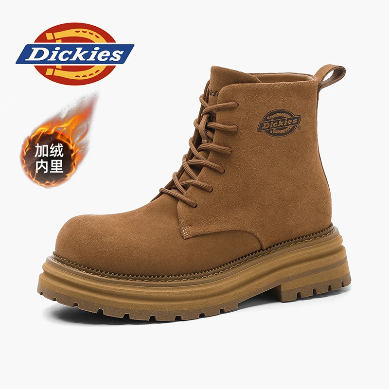 Dickies2025秋冬时尚户外休闲真皮复古厚底英伦风高帮马丁靴百搭