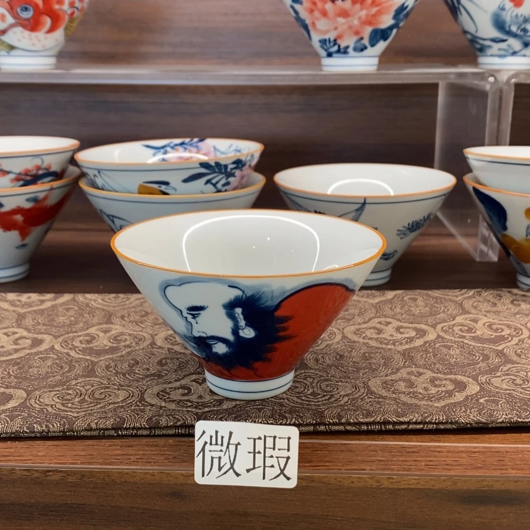 釉下彩老陶泥手工绘制