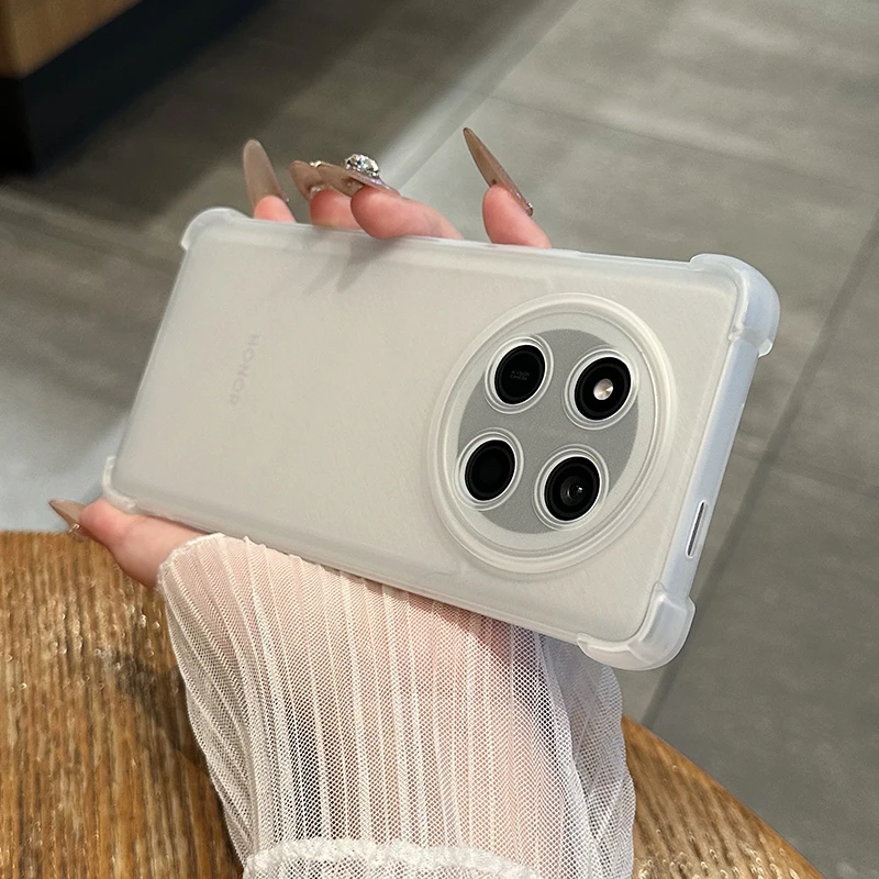 适用于荣耀X60pro手机壳magic7四角气囊400透明x50磨砂300pro硅胶