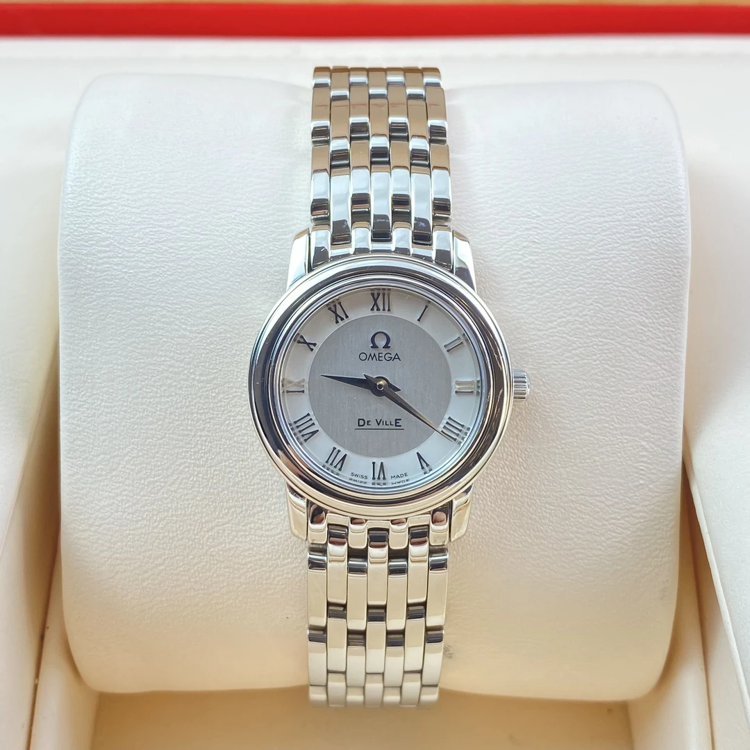 99新 Omega/欧米茄 碟飞 石英女表 4570.33.00 22mm  白盘
