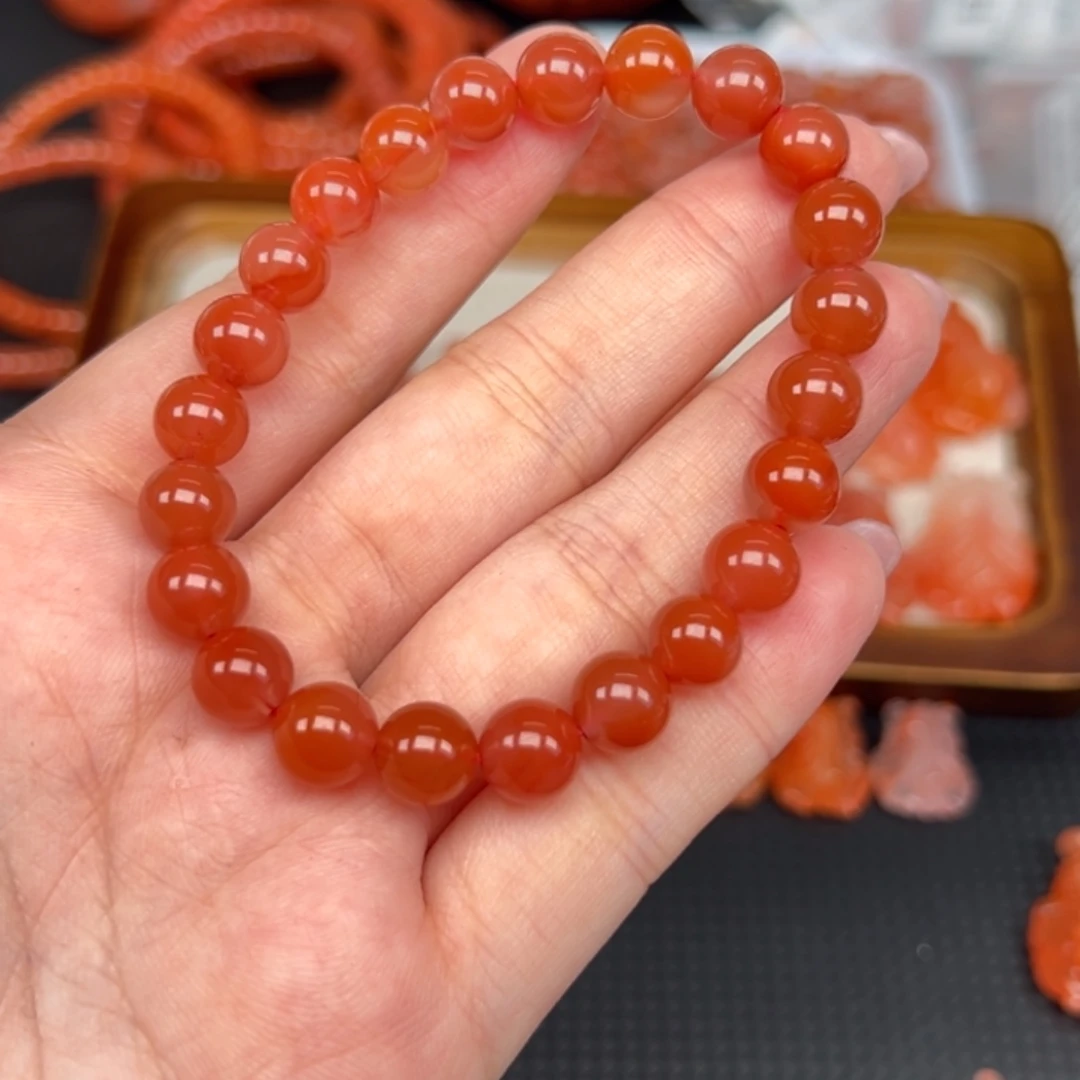 南红玛瑙未镶嵌手链