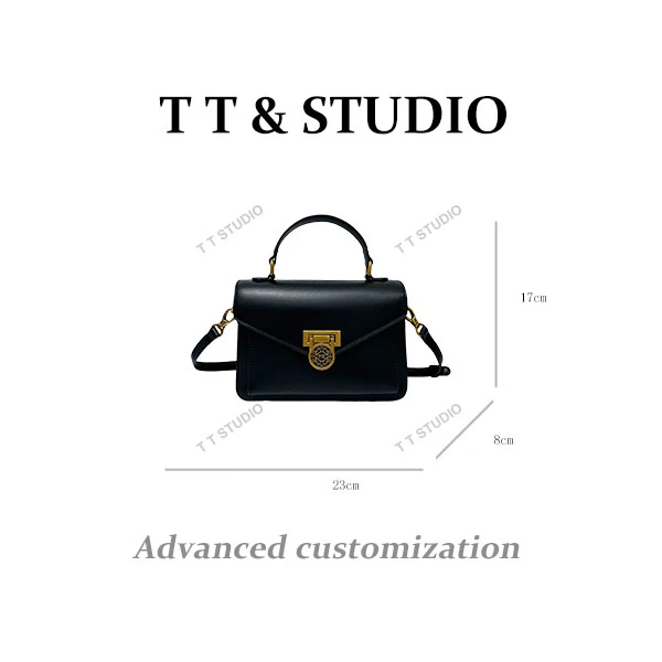 【TT Studio】FES-9325-黑色RAIN.CUN简约腋下斜跨轻奢女包