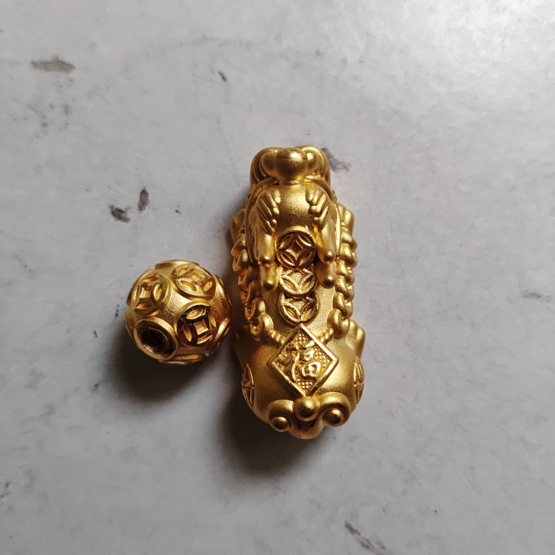 金元宝足金999貔貅珠子首饰